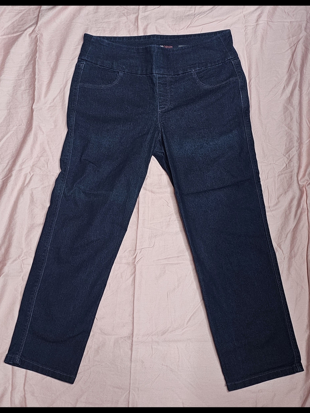 Style & Co. Dark Blue Straight Leg Pull-On Capri Jeans Size 8